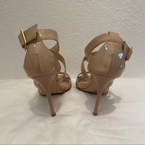JIMMY CHOO 100MM Lottie Strappy Sandal in Patent Nude size 35.5 - Picture 5 of 12